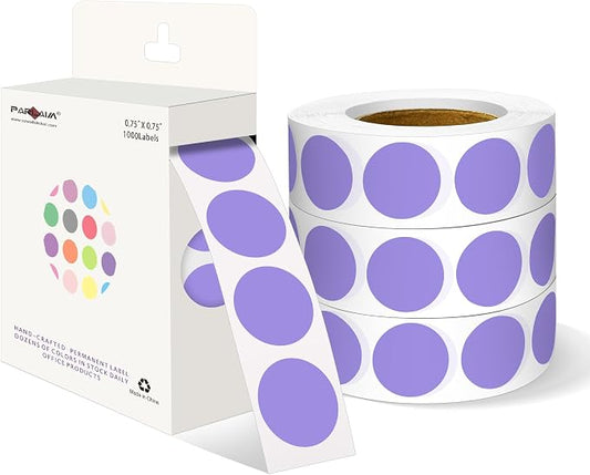 PARLAIM 3/4 Inch Roll Color Coding Labels, 4000 per/4 Rolls Round Adhesive by PARLAIM