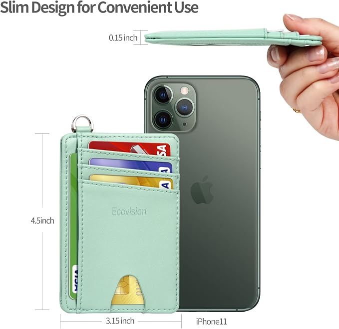 Slim Minimalist Front Pocket Wallet, RFID Blocking Credit Card Holder Wallet - Image 7