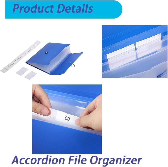 A4 Paper Document Organizer Expanding File Folder - Image 5