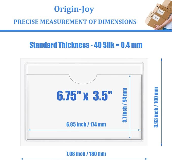 Origin-Joy 60 PCS Self Adhesive Index Card Pockets - Image 2