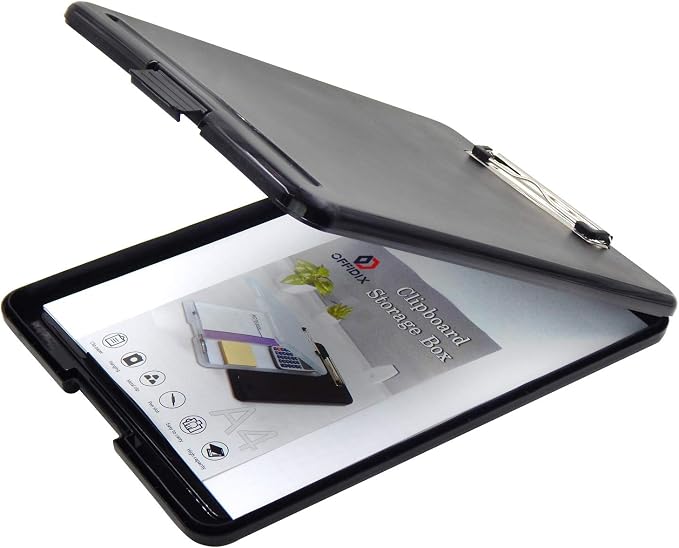 OFFIDIX Clipboard Storage Box, Plastic Paper Holder Storage Clip Board Ideal by Offidix