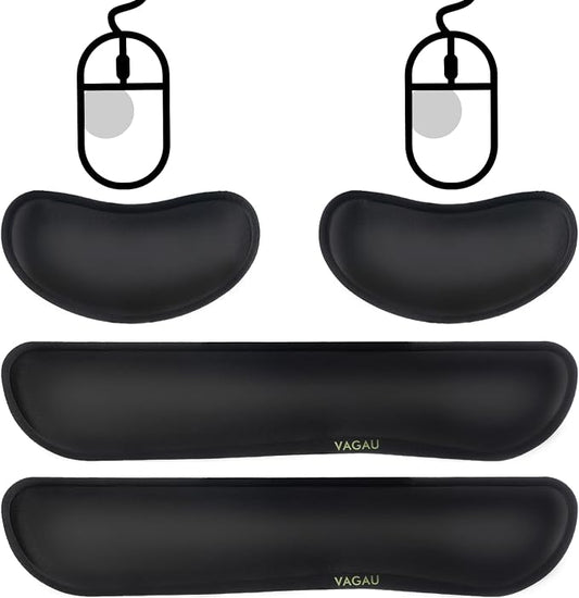 VAGAU Premium Keyboard Wrist Rest and Mouse Pad Wrist Support, Ergonomic Memory by VAGAU