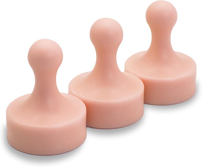 GLASSBOARD STUDIO Powerful Neodymium Magnets, Pawn-Shaped - Strong Fridge/Refrigerator and Whiteboard Magnet, Ideal for Office, Kitchen, Crafts - Rare Earth, Heavy Duty (3, Juicy Peach)-DeskLoop Office