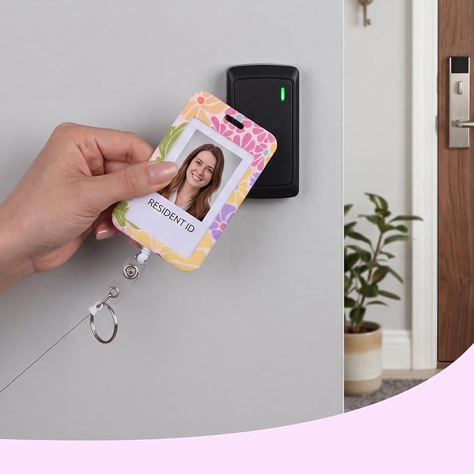 3 Set Badge Holder Retractable Reel Bloom ID Badge Holders - Image 6