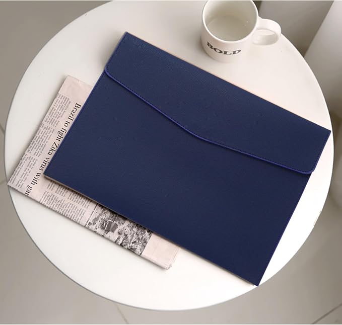 FYY File Folder, PU Leather A4 Document Holder File Organizer Filing Envelope - Image 6