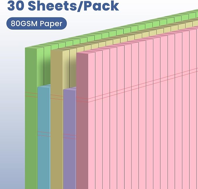 5pcs Small Note Pads, Colored Notepads 5x8 College Ruled Notebook, Writing Pads - Image 3