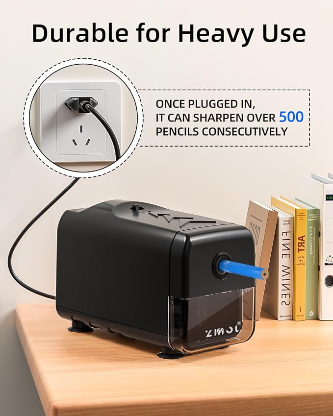 Zmol Electric Pencil Sharpener for Classroom, Heavy Duty Pencil Sharpener for - Image 5