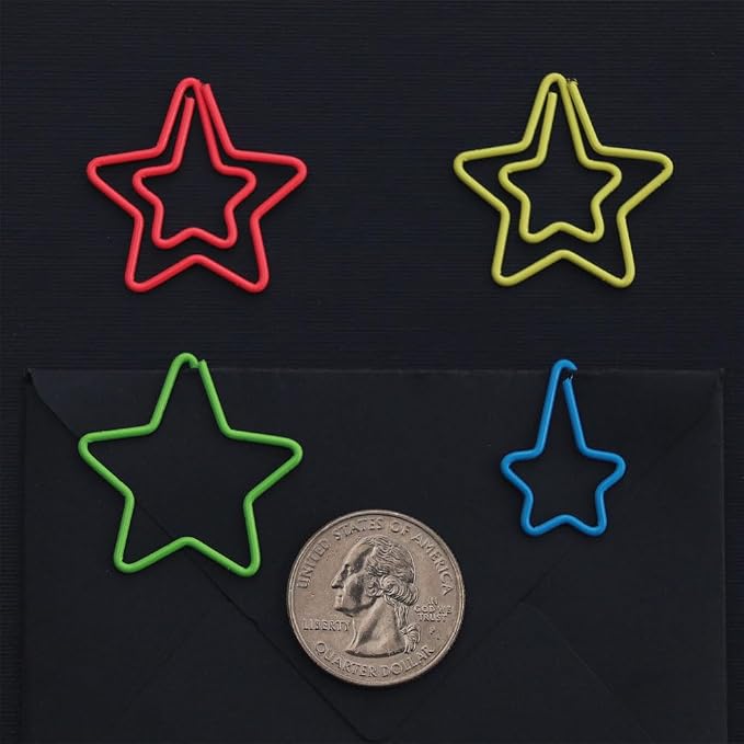 OWLFAVO 100pcs Star Shape Paper Clips - Image 7