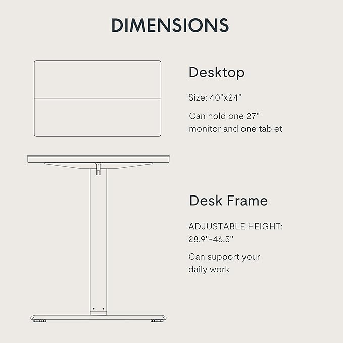FLEXISPOT Standing Desk Electric Height Adjustable Desk with 40 x 24 Inch Splice Board, Home Office Computer Workstation, White Top + White Frame-DeskLoop Office