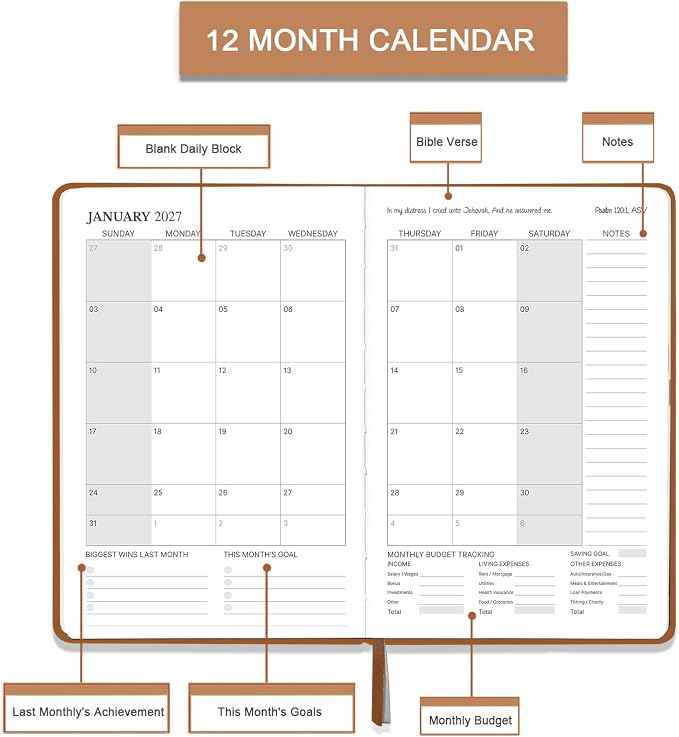 2026 Planner - Christian Planner 2026, JAN. 2026 - DEC. 2026, 5.7" x 8.4" - Image 3