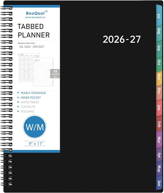 Planner 2026-2027 – Academic Planner 2026-2027, July 2026 – June 2027, Weekly by BooQool