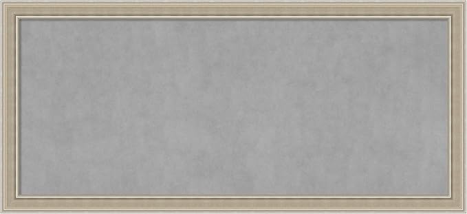 Amanti Art Silver Framed Magnetic Board 24x52 Oversize Vision Board by AmantiArt