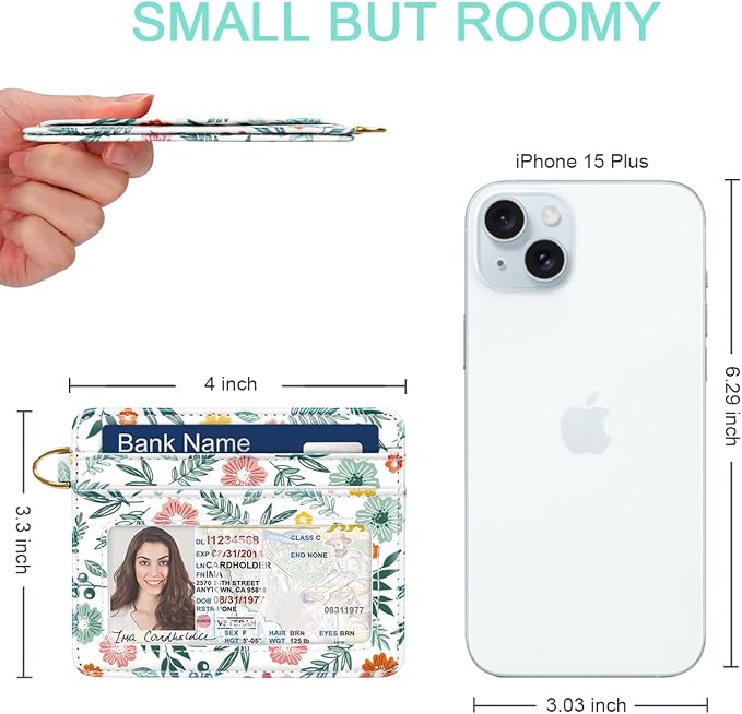 Slim Minimalist Front Pocket RFID Blocking Credit Card Holder Small Wallet Cute - Image 3