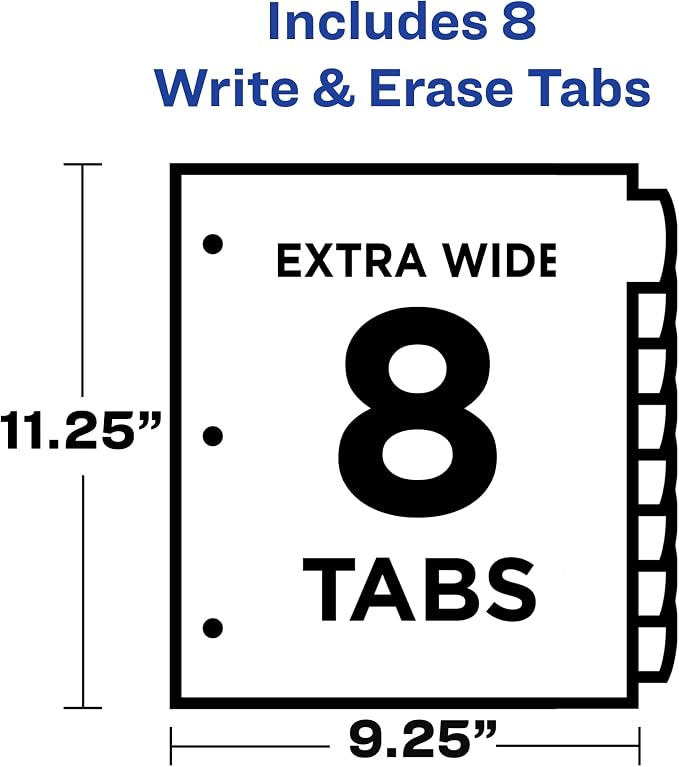 Avery Write & Erase Pocket Plastic Dividers - Image 3