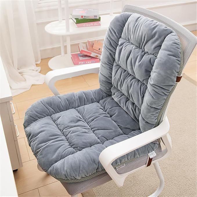 Plush Chair Cushion with Ties by Gujuja