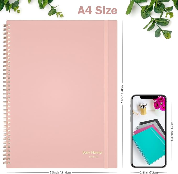 Asten Daily Planner with To Do List, Hourly Agenda, Spiral Notebook - Image 3
