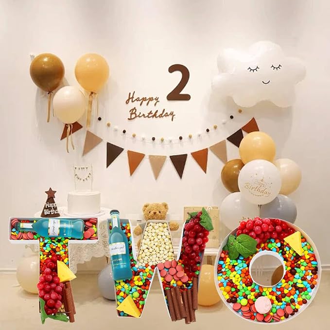 Cardboard Letter Fillable Charcuterie Board Candy Food Tray, 12.2 inch - Image 4