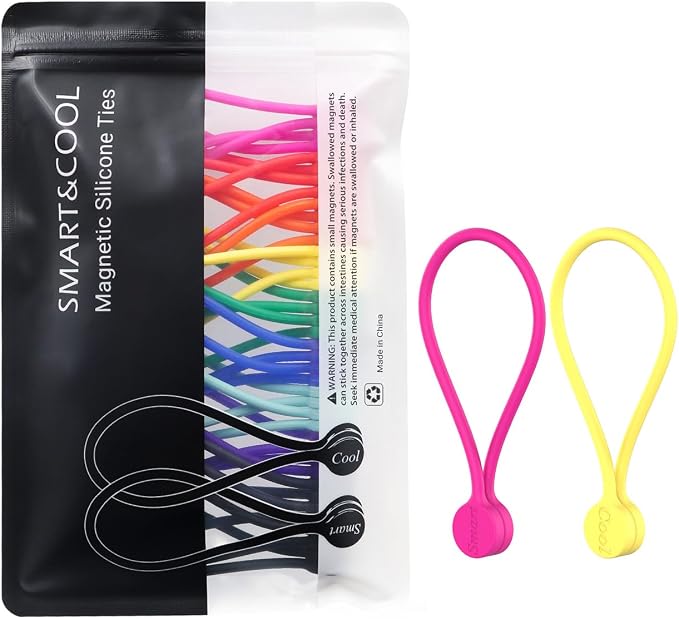 SMART&COOL Reusable Silicone Magnetic Cable Ties by SMARTCOOL