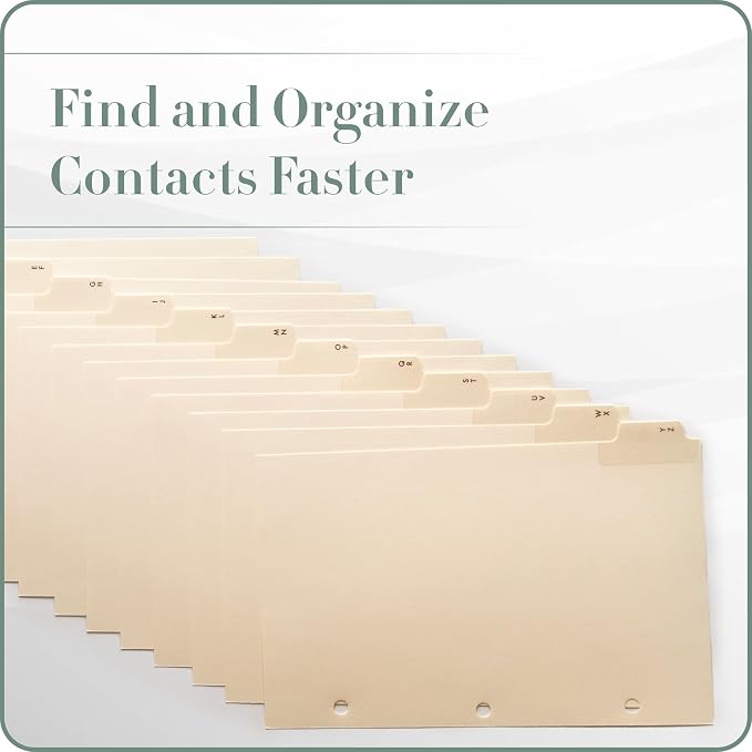 Gallery Leather A-Z Dividers for 3 Ring Binder - Image 4