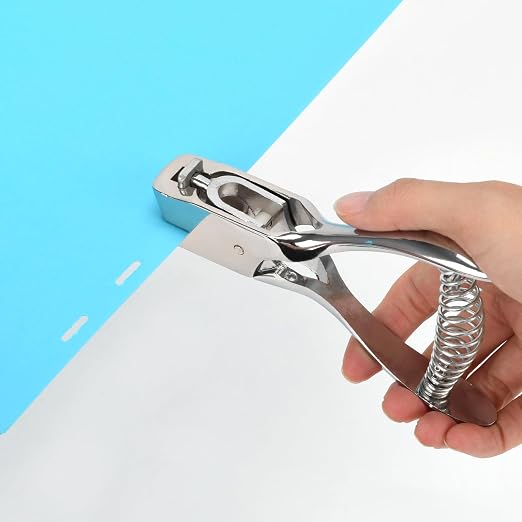 Heavy Duty Handheld Hole Punch for ID Cards, Zinc Alloy Construction, Sharp - Image 4