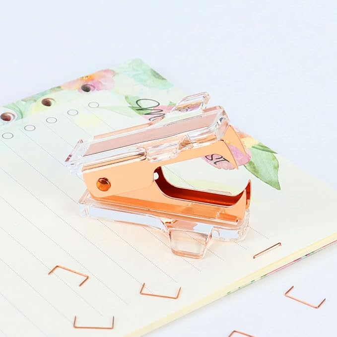 Buqoo Acrylic Clear Light Pink Heavy Duty Staple Remover Tool Pinch Jaw Style - Image 6