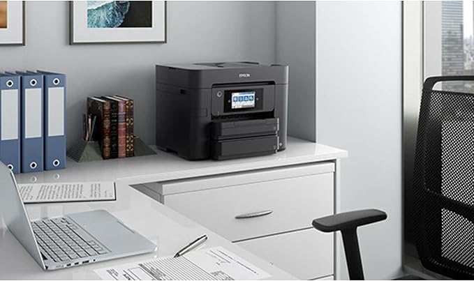 Epson Workforce Pro WF-4830 Wireless All-in-One Printer with Auto 2-Sided Print, Copy, Scan and Fax, 50-Page ADF, 500-sheet Paper Capacity, and 4.3" Color Touchscreen, Works with Alexa, Black, Large-DeskLoop Office