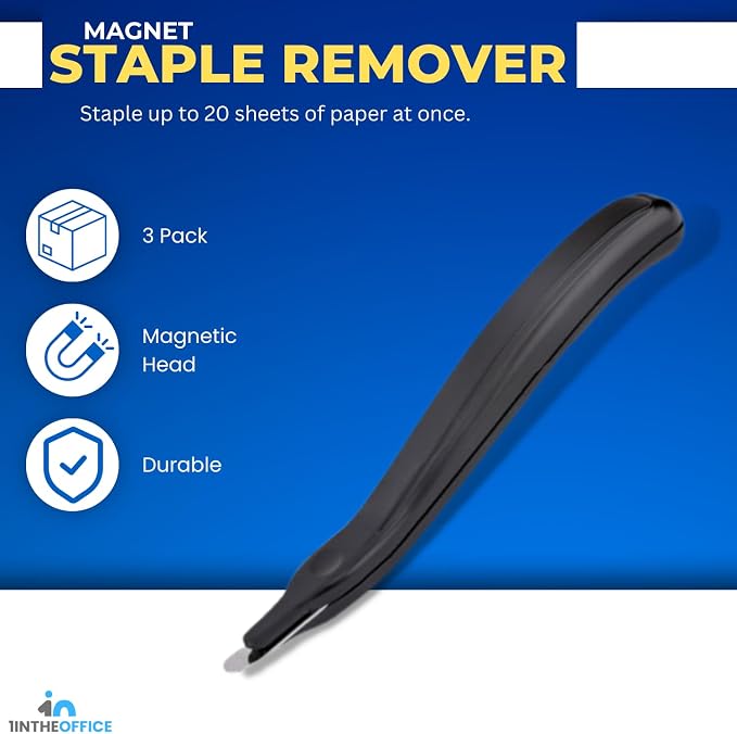 1InTheOffice Staple Remover Tool, Magnetic Staple Remover Stick, Easy Staple - Image 2