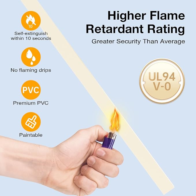 Delamu 157in Cord Covers for Wires on Wall, Cord Hider for 1 Cord, Paintable - Image 3