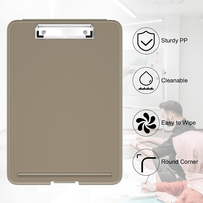 Hongri Clipboard with Storage, 8.5 x 11 Clip Board Foldable, Size 13.4 x 9.4 X - Image 5