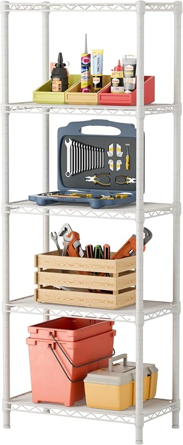 SINGAYE Small Wire 5 Adjustable Shelves Pantry Metal Shelf Floor Organizer | by SINGAYE