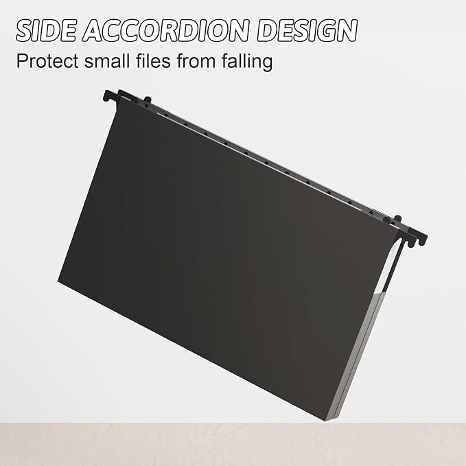 Plastic Legal Size Hanging File Folders, Heavy Duty 1 Inch Expansion, 12 Pack - Image 4