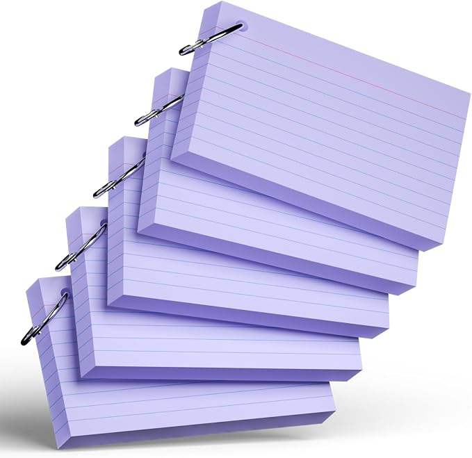 250 Count Purple Index Cards by Nichela