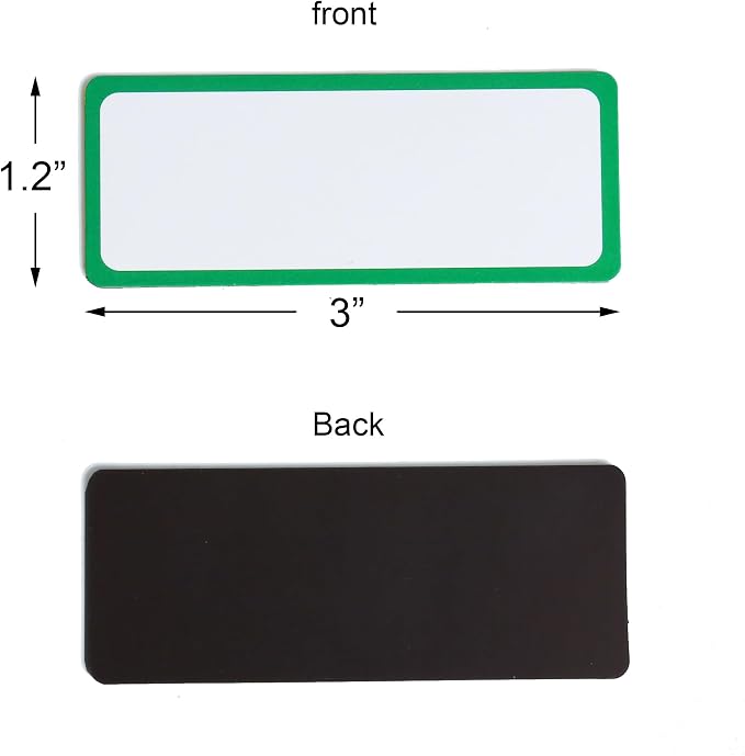 Dry Erase Magnetic Labels: 80PCS, Magnetic Name Tags Plates - Image 5