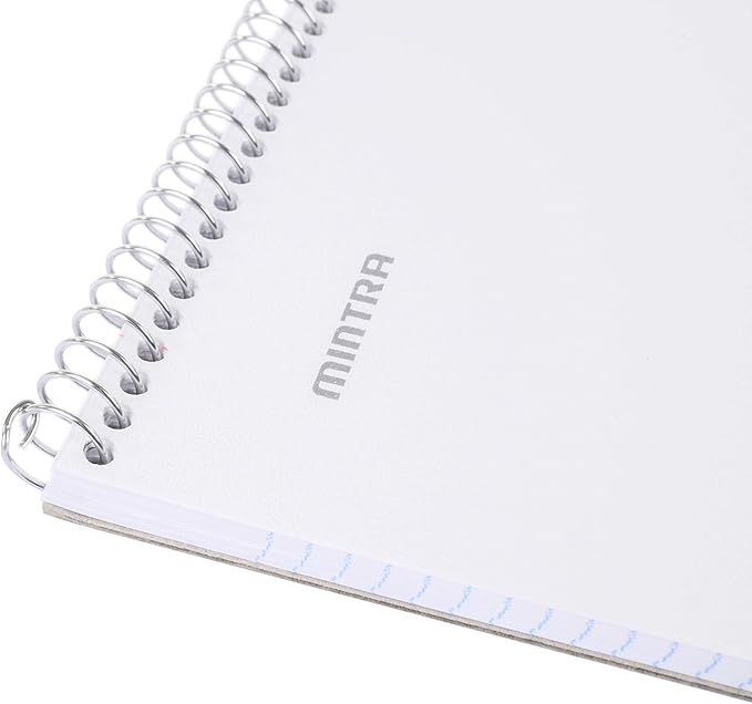 Mintra Office TOP BOUND Durable Spiral Notebooks (White, College Ruled 3pk)-DeskLoop Office