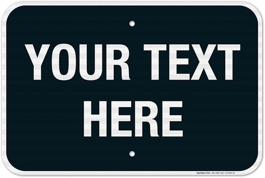 Personalized Custom Black Background Customize by SigoSigns