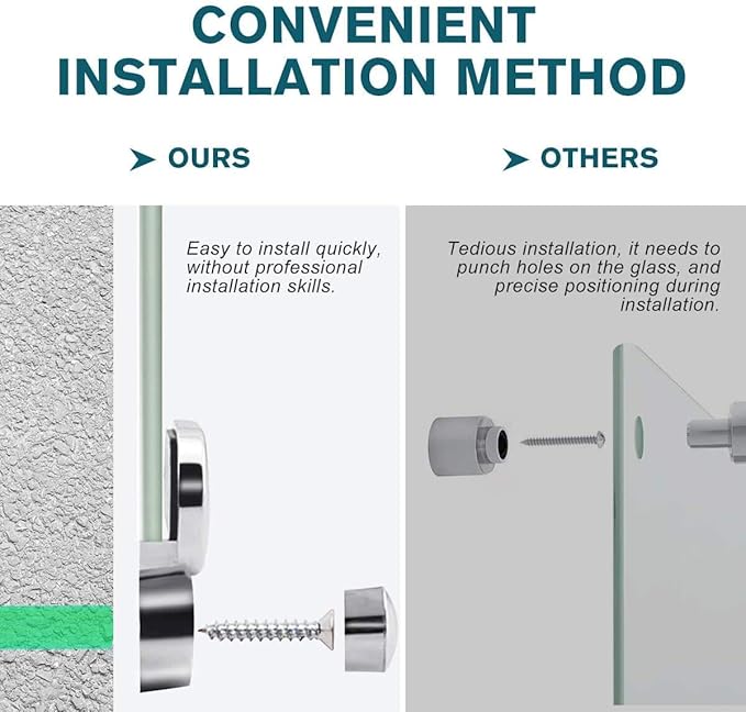 2-in-1 Magnetic Glass White Board 60'' x 48'' Extra Large Splicing Tempered Glass Whiteboard, 4' x 5' Frameless Big Glass Dry Erase White Board for Wall, Office, Home-DeskLoop Office