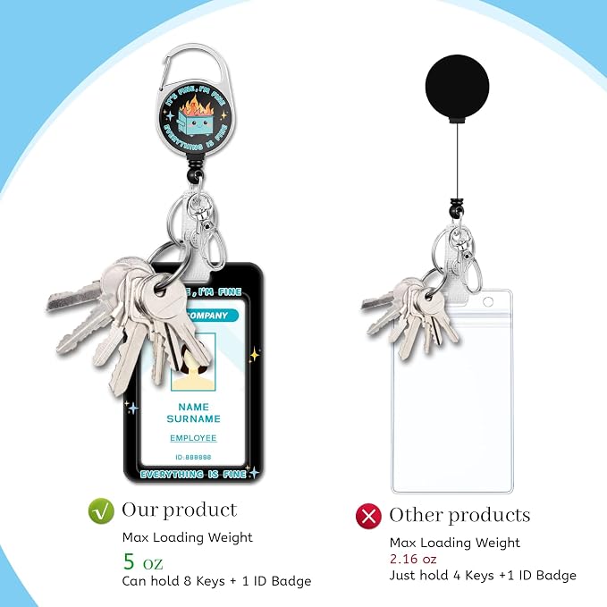Hancynir Lanyards for Id Badges, Dumpster on Fire Badge Holder - Image 5