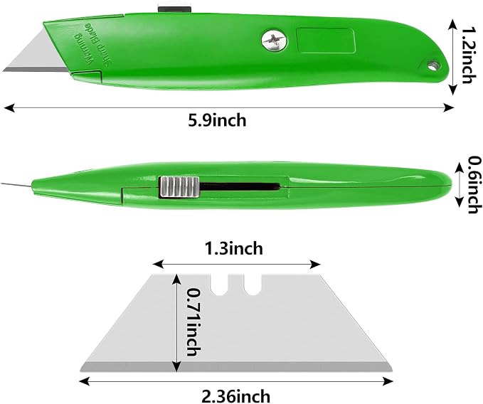 DIYSELF 2Pack Utility Knife Box Cutter Retractable Blade Heavy Duty PVC Pipe - Image 4