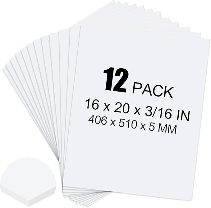 ToLanbbt 12 Pack White Foam Board, Displaying by ToLanbbt