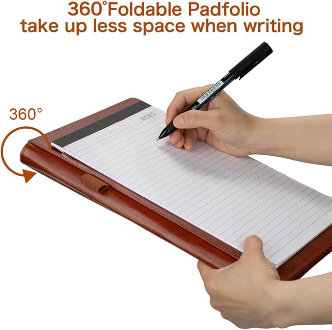 Padfolio Portfolio Binder, Faux Leather Folder, Resume Interview Legal Document - Image 5