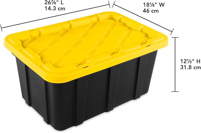 Sterilite 6-Pack Industrial Tote, Plastic Storage Container Bins - Image 3