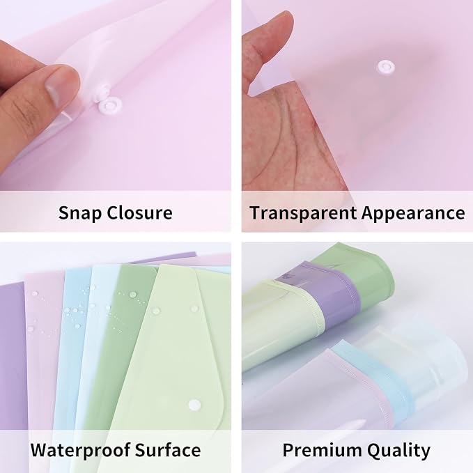EOOUT 28pcs Plastic Envelopes, Plastic Folders - Image 4