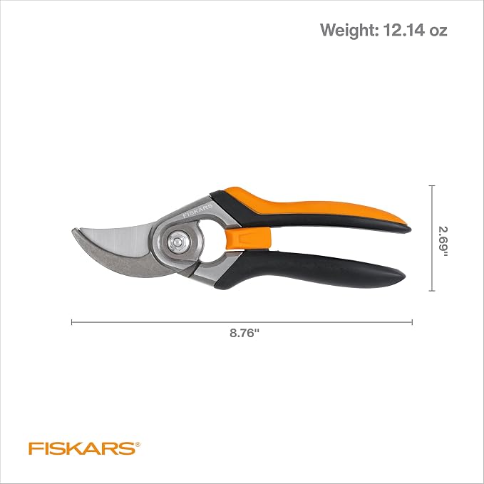 Fiskars Bypass Pruning Shears, Forged Steel Replaceable Blade, SoftGrip Handle - Image 7