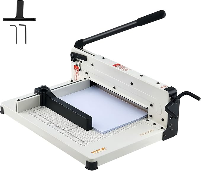 VEVOR Heavy Duty Paper Cutter, 400 Sheet Capacity, Solid Steel Construction by VEVOR