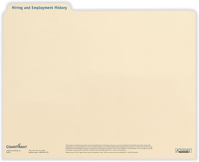ComplyRight Hiring/Employment Folder, Document Filing Folder - Image 2