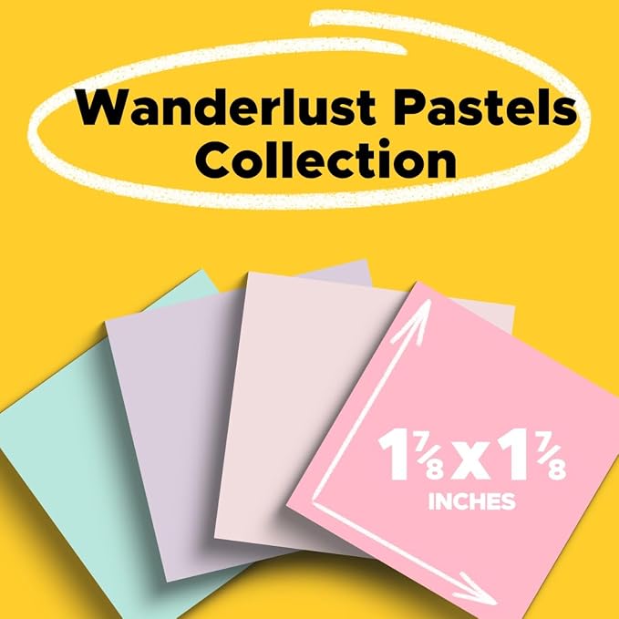 Post-it 100% Recycled Super Sticky Notes, 3 x 3 in, 12 Pads | School Supplies - Image 2