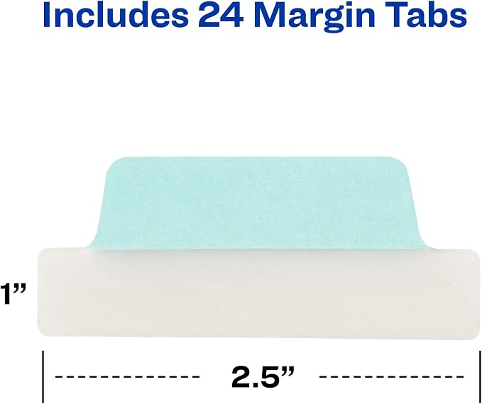 Avery Margin Ultra Tabs, 24 Repositionable Sticky Tabs, 2.5" x 1", 2-Side - Image 7