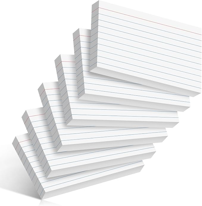 White Index Cards 4x6 Inch Flash Cards Heavyweight Lined Flashcards Note Cards by YAGUAO