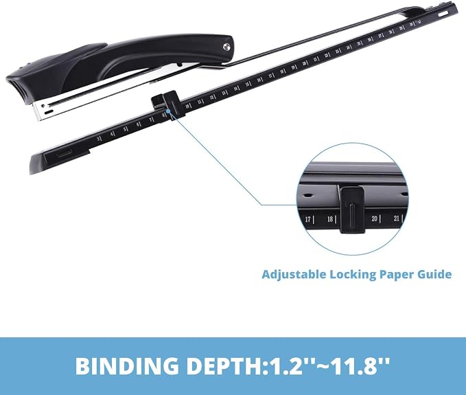 Long Reach Stapler, with 2000 Staples & Stapler Remover Full Strip，20-25 Sheet - Image 2