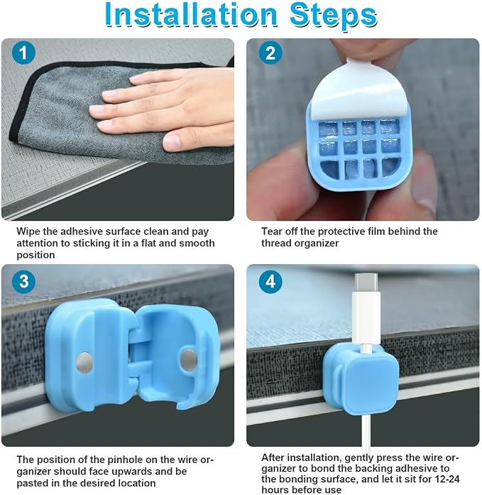 18 Pack Cord Organizer Holder, Magnetic Cable Clips Management, Easy Adhesive - Image 5